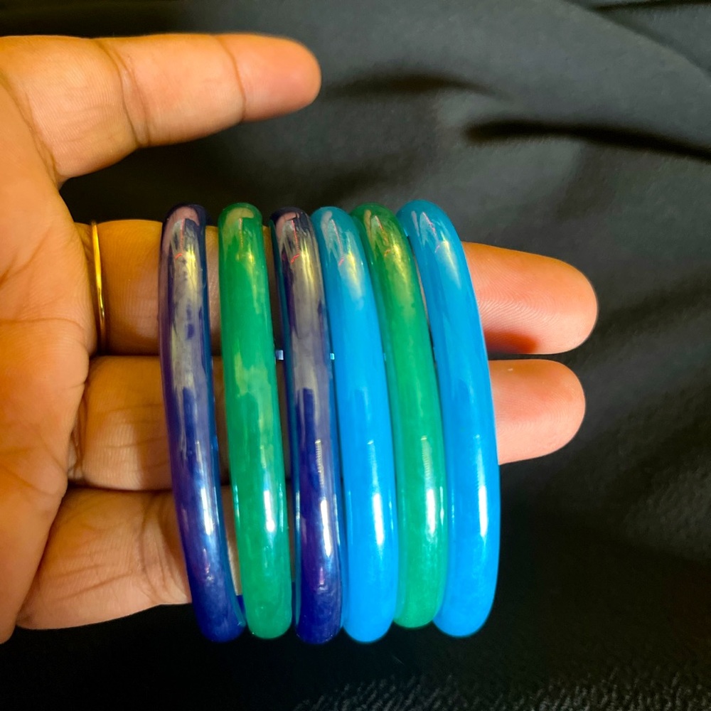 Glass bangles - 6 set